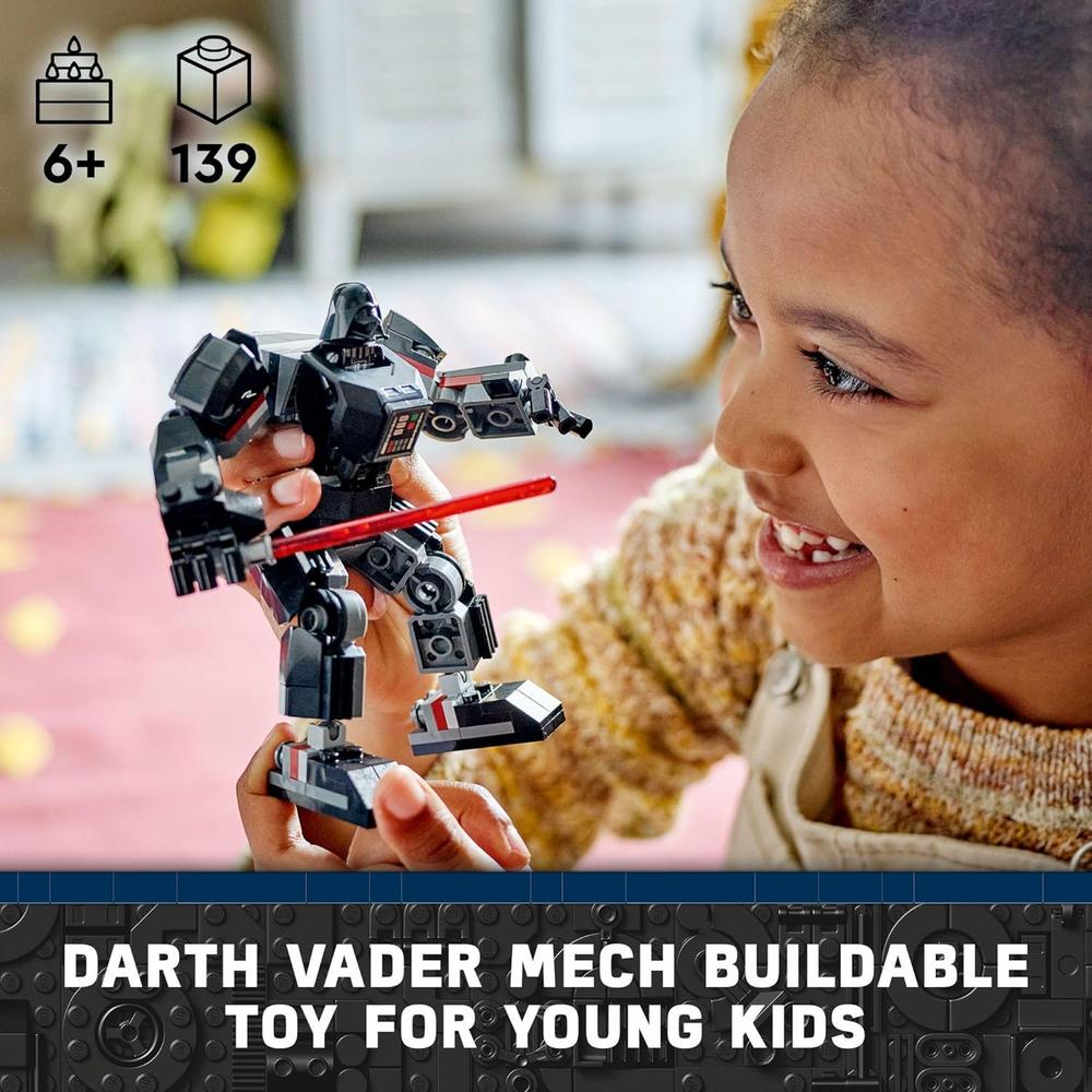 LEGO STAR WARS DARTH VADER MECH FIGURA COLECCIONABLE CONSTRUIBLE CON SABLE DE LUZ Y CABINA - 2