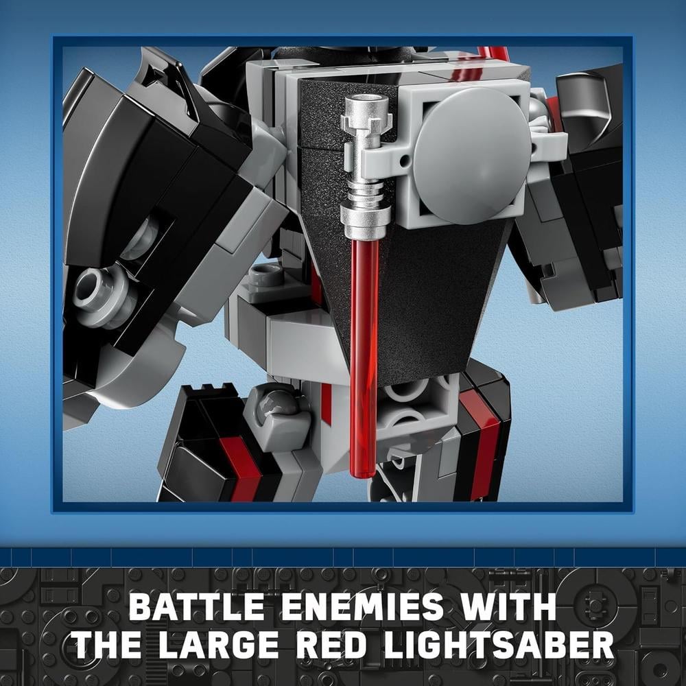 LEGO STAR WARS DARTH VADER MECH FIGURA COLECCIONABLE CONSTRUIBLE CON SABLE DE LUZ Y CABINA - 4