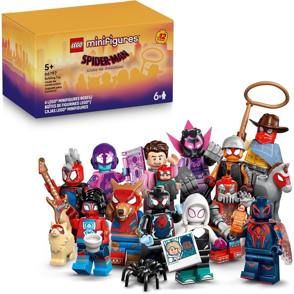 LEGO SPIDER-MAN SPIDER-VERSE, PAQUETE DE 6 MINIFIGURAS PARA NIÑOS - 1