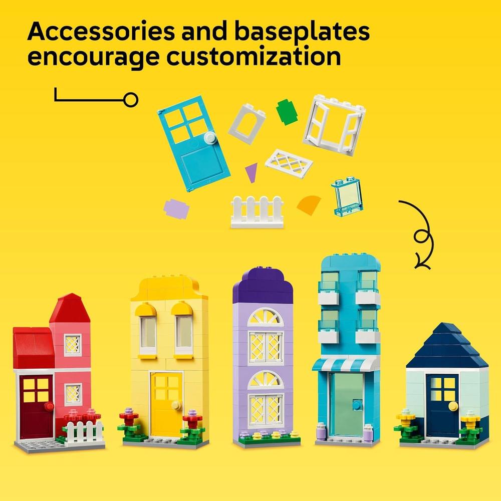 LEGO CLASSIC CASAS CREATIVAS, SET DE CONSTRUCCIÓN CON ACCESORIOS PARA NIÑOS - 6