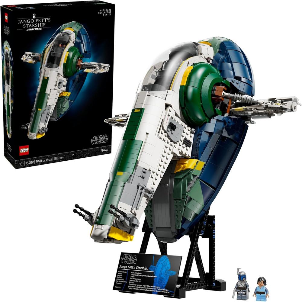 LEGO STAR WARS NAVE ESPACIAL CLASE FIRESPRAY DE JANGO FETT, SET DE CONSTRUCCIÓN PARA ADULTOS - 1