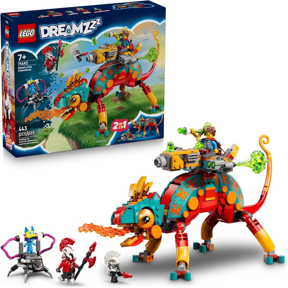 LEGO DREAMZZZ CAMALEÓN DE FUEGO DE MATEO, CONSTRUCCIÓN Y 2 MODOS DE JUEGO - 1
