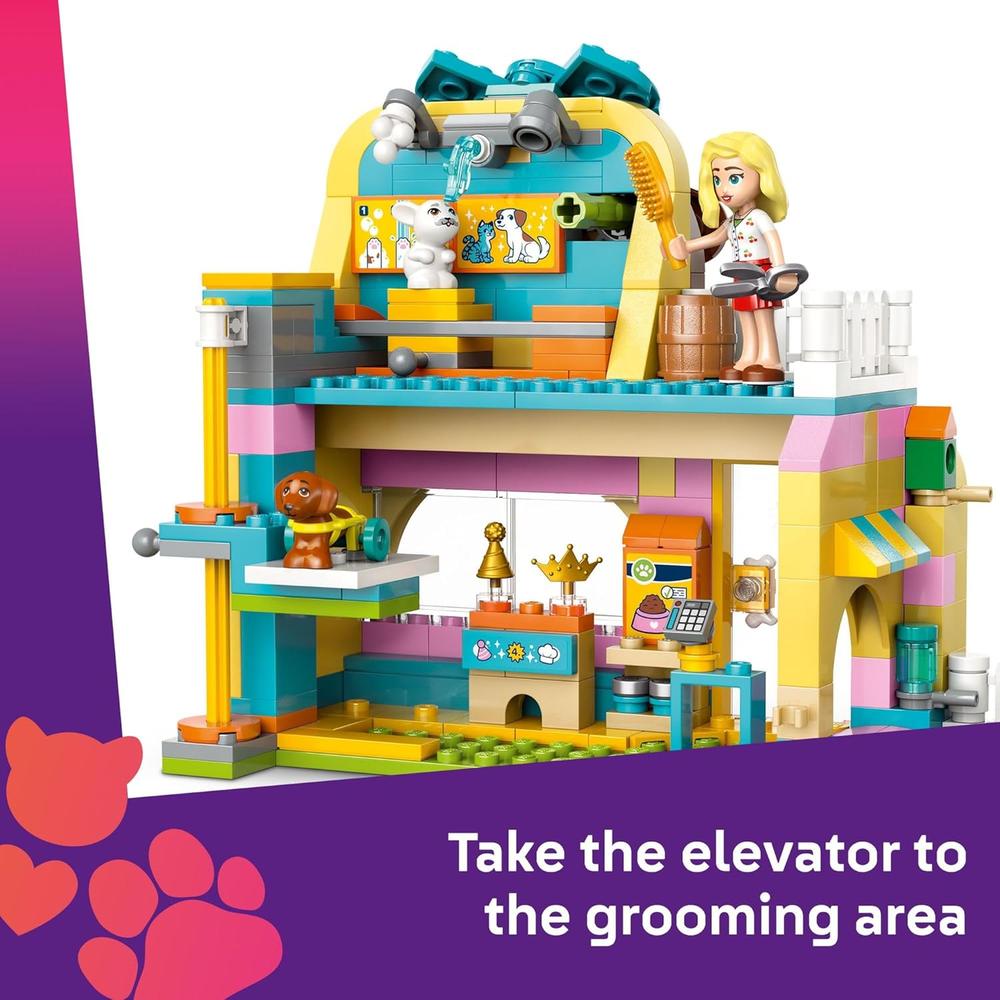 LEGO FRIENDS TIENDA DE ACCESORIOS PARA MASCOTAS, INCLUYE 3 MINIMUÑECAS Y ANIMALES - 5