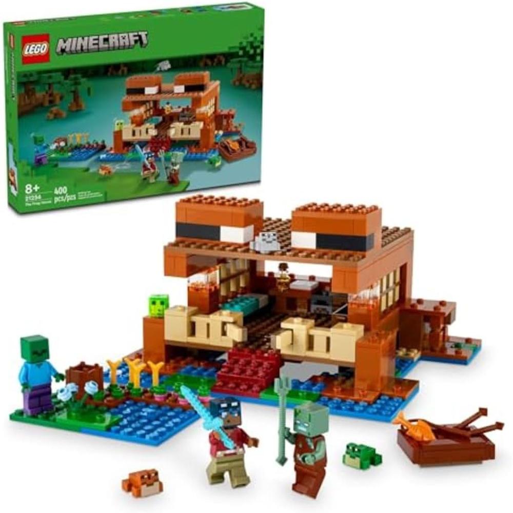 LEGO MINECRAFT CASA DE LA RANA CON ANIMALES Y FIGURAS DE CRIATURAS - 1