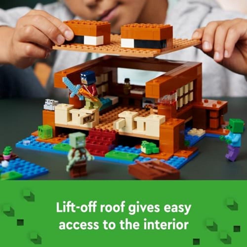 LEGO MINECRAFT CASA DE LA RANA CON ANIMALES Y FIGURAS DE CRIATURAS - 6