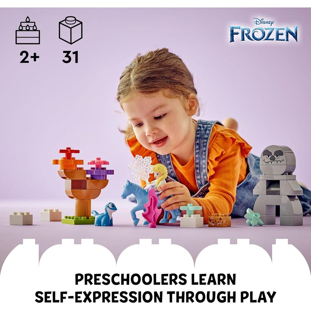 LEGO DUPLO DISNEY ELSA Y BRUNI, SET DE PRINCESAS PARA NIÑOS PREESCOLARES 2+ - 2