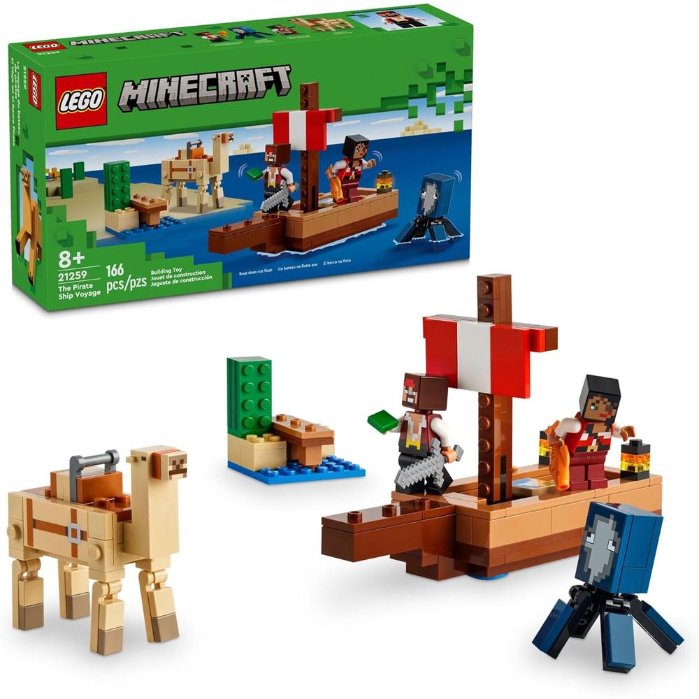LEGO MINECRAFT VIAJE DEL BARCO PIRATA CON FIGURAS DE PIRATA - 1