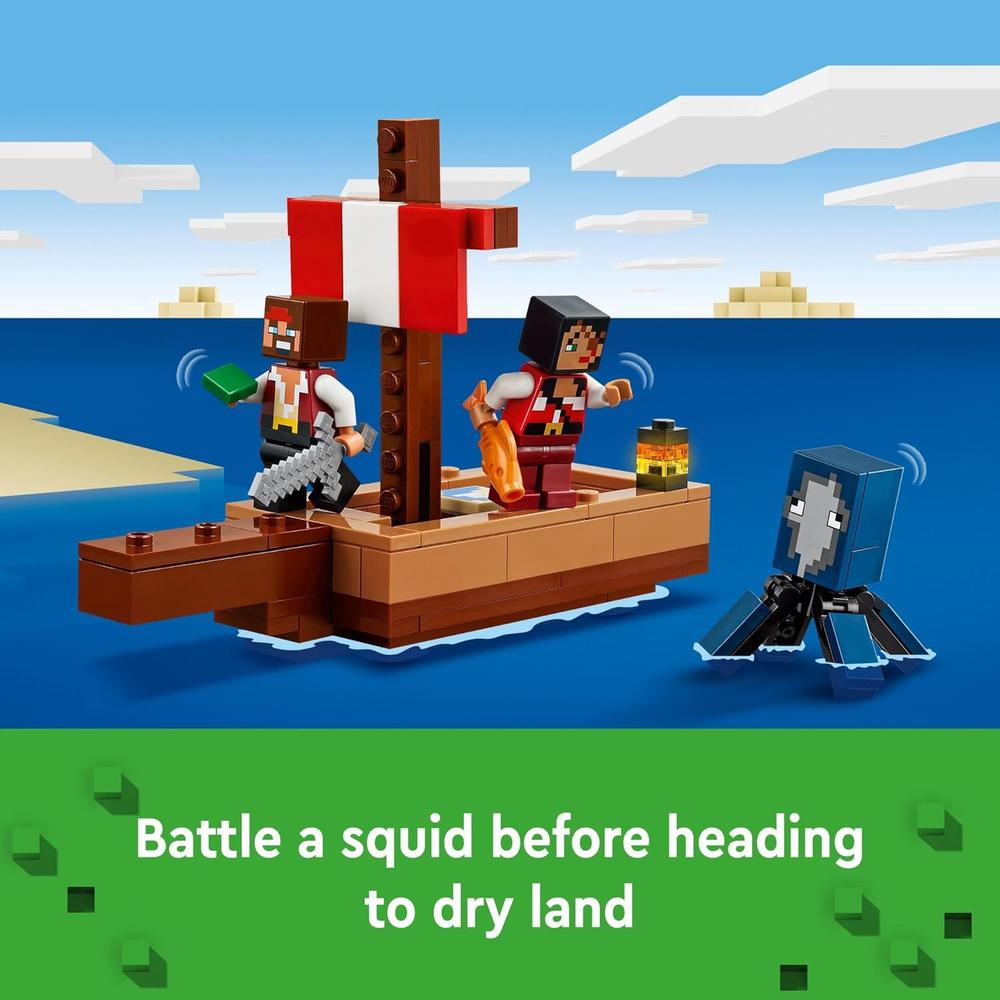 LEGO MINECRAFT VIAJE DEL BARCO PIRATA CON FIGURAS DE PIRATA - 4
