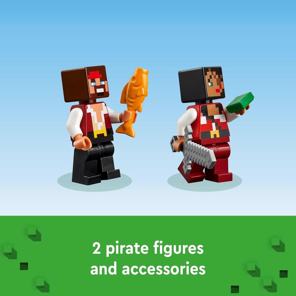 LEGO MINECRAFT VIAJE DEL BARCO PIRATA CON FIGURAS DE PIRATA - 6