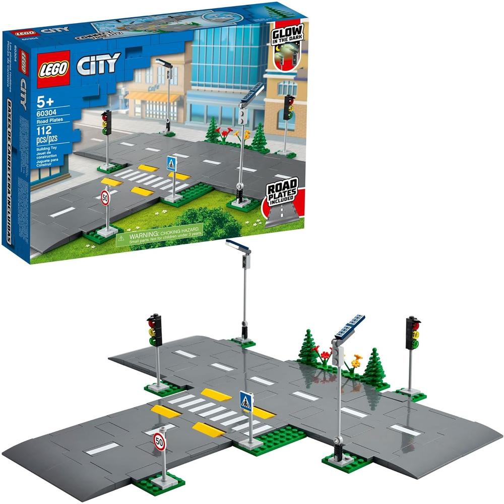 LEGO CITY PLACAS DE CARRETERA SET CON SEMÁFOROS ÁRBOLES Y PIEZAS LUMINOSAS - 1
