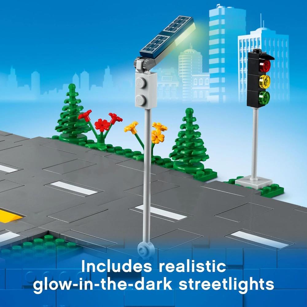 LEGO CITY PLACAS DE CARRETERA SET CON SEMÁFOROS ÁRBOLES Y PIEZAS LUMINOSAS - 5