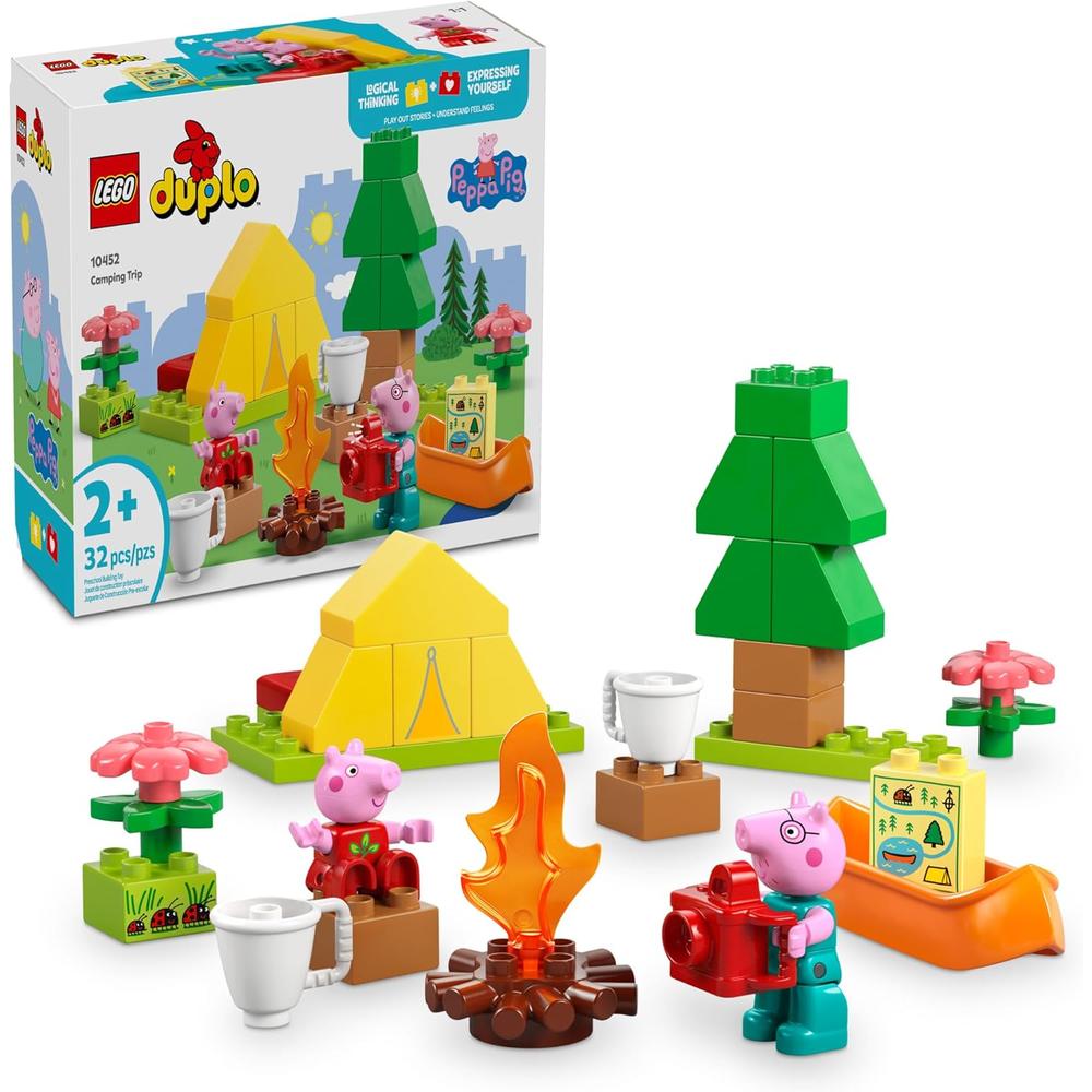 LEGO DUPLO PEPPA PIG VIAJE DE CAMPAMENTO, JUGUETE SENSORIAL EDUCATIVO - 1
