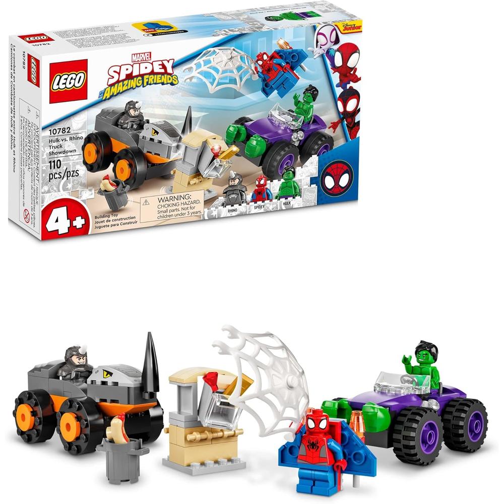 LEGO MARVEL HULK VS RHINO MONSTER TRUCK DUELO DE CAMIONES MONSTRUO CON SPIDER-MAN - 1