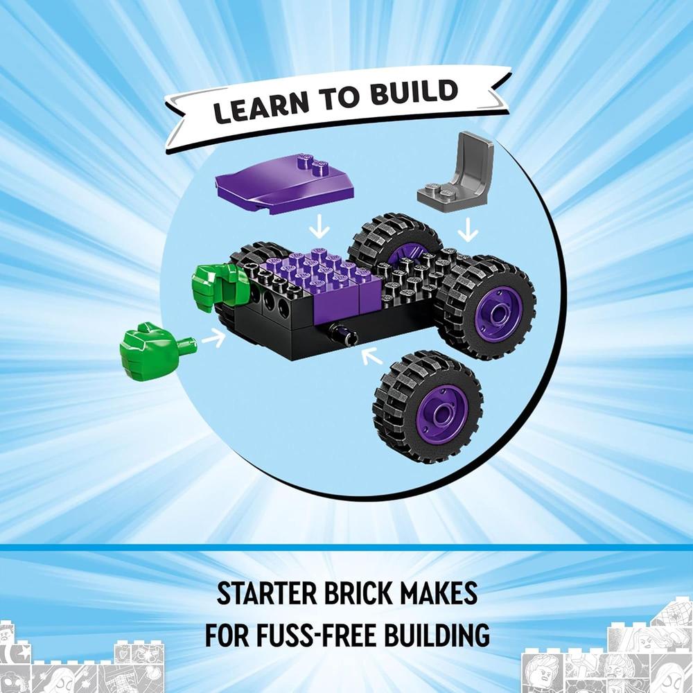 LEGO MARVEL HULK VS RHINO MONSTER TRUCK DUELO DE CAMIONES MONSTRUO CON SPIDER-MAN - 5