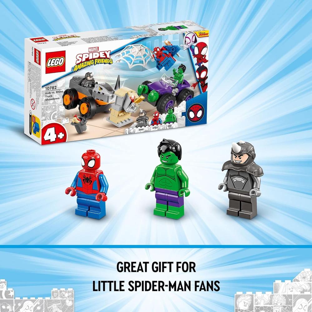 LEGO MARVEL HULK VS RHINO MONSTER TRUCK DUELO DE CAMIONES MONSTRUO CON SPIDER-MAN - 6