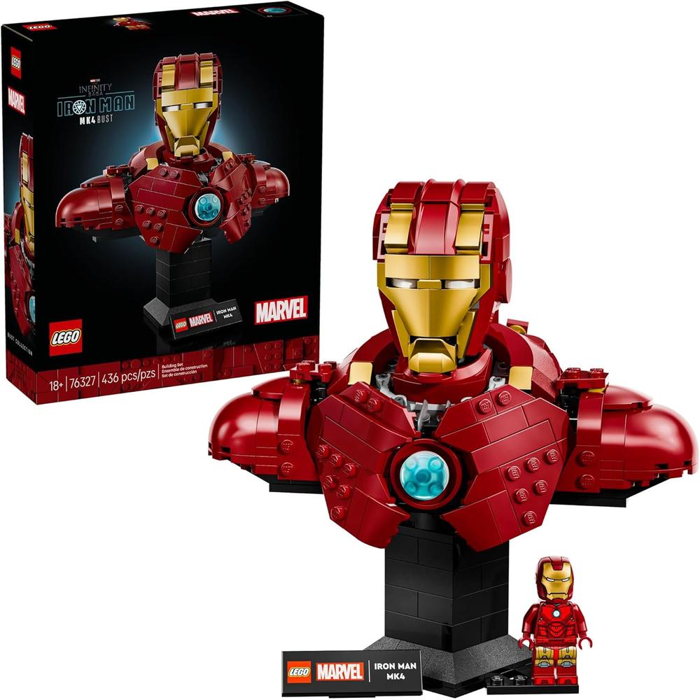 LEGO MARVEL IRON MAN MK4, KIT DE CONSTRUCCIÓN COLECCIONABLE CON MINIFIGURA - 1