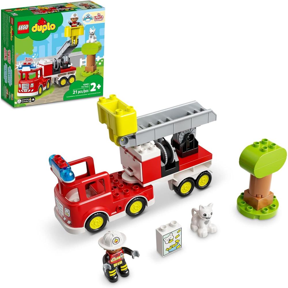 LEGO DUPLO TOWN CAMIÓN DE BOMBEROS JUGUETE DE CONSTRUCCIÓN PARA NIÑOS PEQUEÑOS - 1