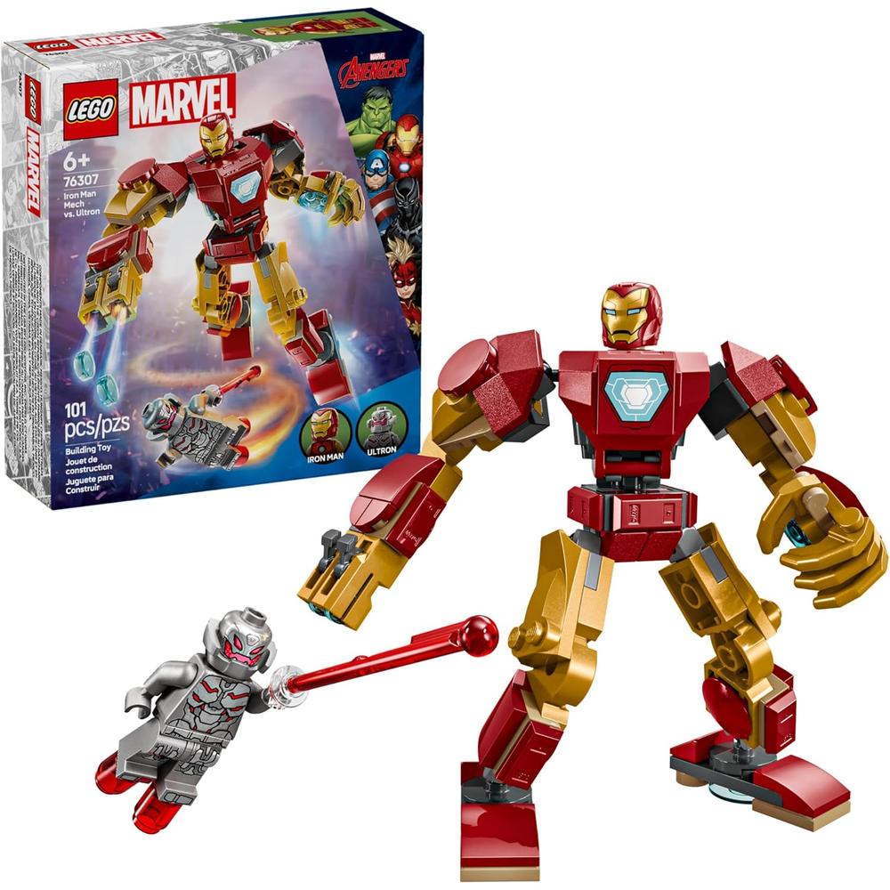 LEGO MARVEL IRON MAN MECH VS ULTRON, FIGURA DE ACCIÓN Y SET DE CONSTRUCCIÓN - 1