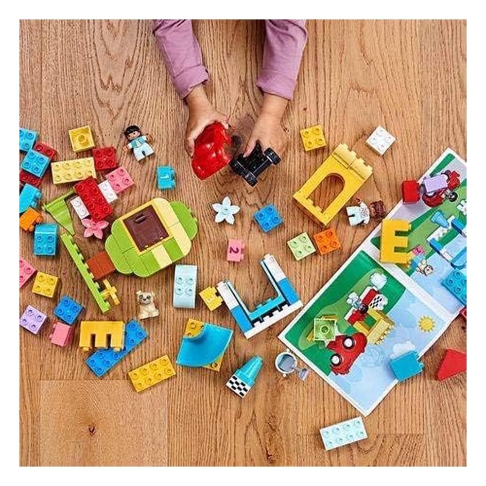 LEGO DUPLO CLASSIC DELUXE BRICK BOX SET CON FIGURAS COCHE Y BLOQUES CREATIVOS - 2