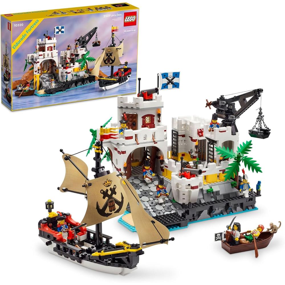 LEGO ICONS FORTALEZA ELDORADO CON BARCO PIRATA Y 8 MINIFIGURAS PARA ADULTOS - 1