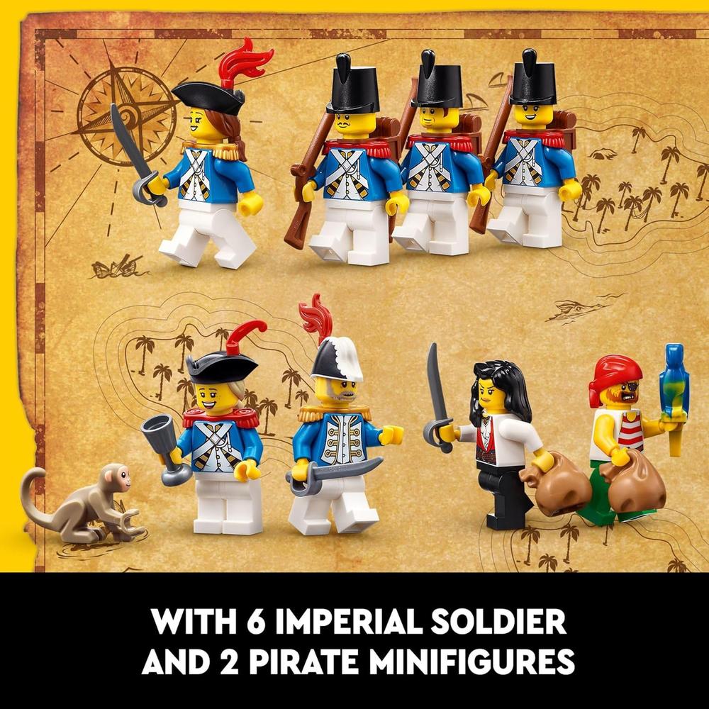 LEGO ICONS FORTALEZA ELDORADO CON BARCO PIRATA Y 8 MINIFIGURAS PARA ADULTOS - 5