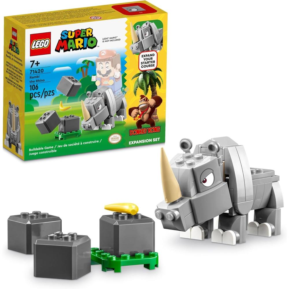 LEGO SUPER MARIO RAMBI EL RINOCERONTE SET DE EXPANSIÓN COLECCIONABLE PARA NIÑOS - 1