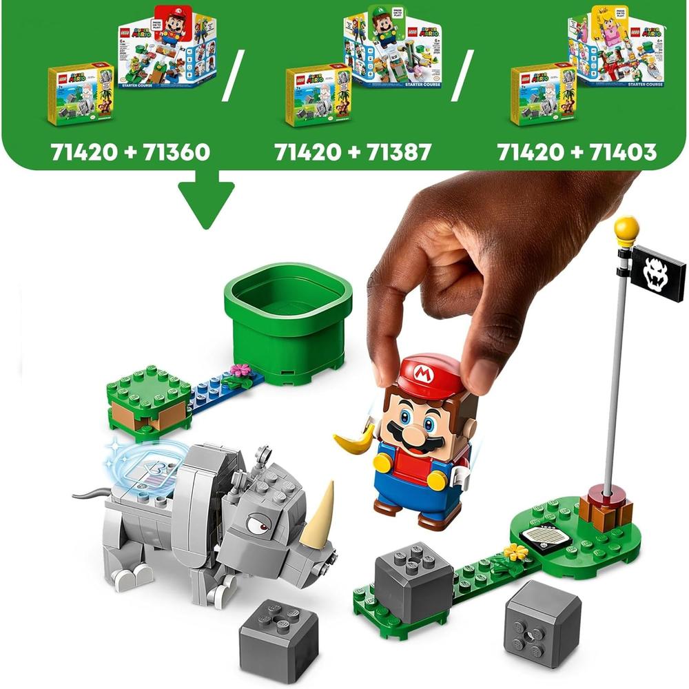 LEGO SUPER MARIO RAMBI EL RINOCERONTE SET DE EXPANSIÓN COLECCIONABLE PARA NIÑOS - 4