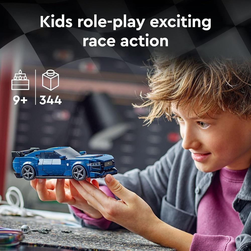LEGO SPEED CHAMPIONS FORD MUSTANG DARK HORSE, COCHE DE JUGUETE PARA NIÑOS 9+ - 3