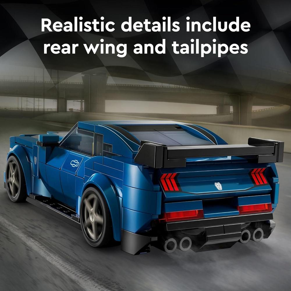 LEGO SPEED CHAMPIONS FORD MUSTANG DARK HORSE, COCHE DE JUGUETE PARA NIÑOS 9+ - 4