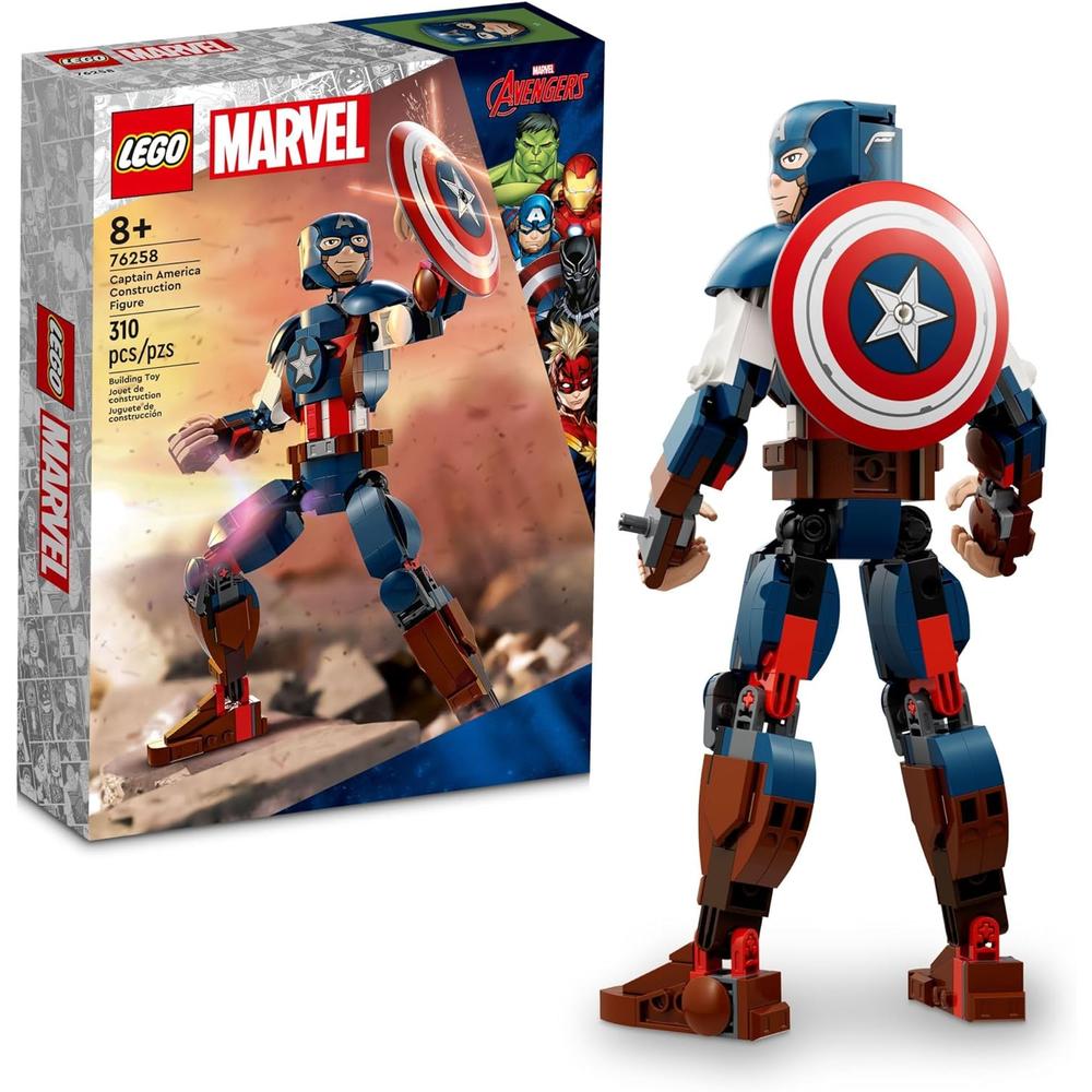 LEGO MARVEL CAPITÁN AMÉRICA FIGURA DE ACCIÓN ARTICULADA CON ESCUDO ACOPLABLE - 1