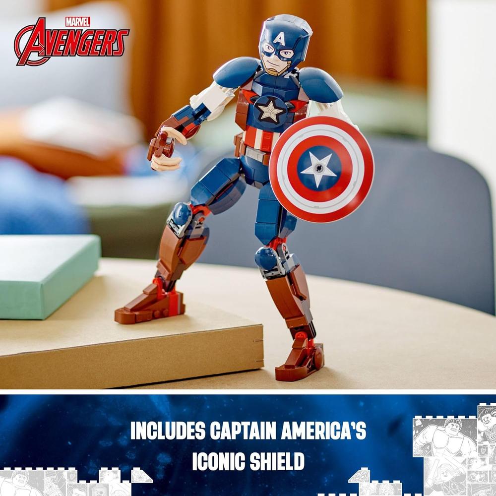 LEGO MARVEL CAPITÁN AMÉRICA FIGURA DE ACCIÓN ARTICULADA CON ESCUDO ACOPLABLE - 3