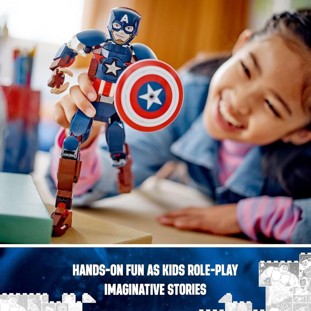 LEGO MARVEL CAPITÁN AMÉRICA FIGURA DE ACCIÓN ARTICULADA CON ESCUDO ACOPLABLE - 5