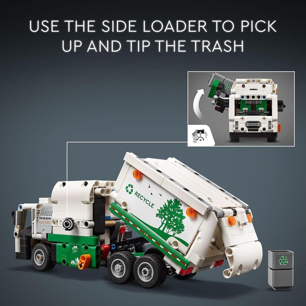 LEGO TECHNIC CAMIÓN DE BASURA ELÉCTRICO MACK LR, JUGUETE DE CONSTRUCCIÓN PARA NIÑOS - 3