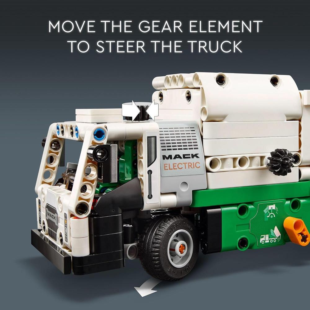 LEGO TECHNIC CAMIÓN DE BASURA ELÉCTRICO MACK LR, JUGUETE DE CONSTRUCCIÓN PARA NIÑOS - 4