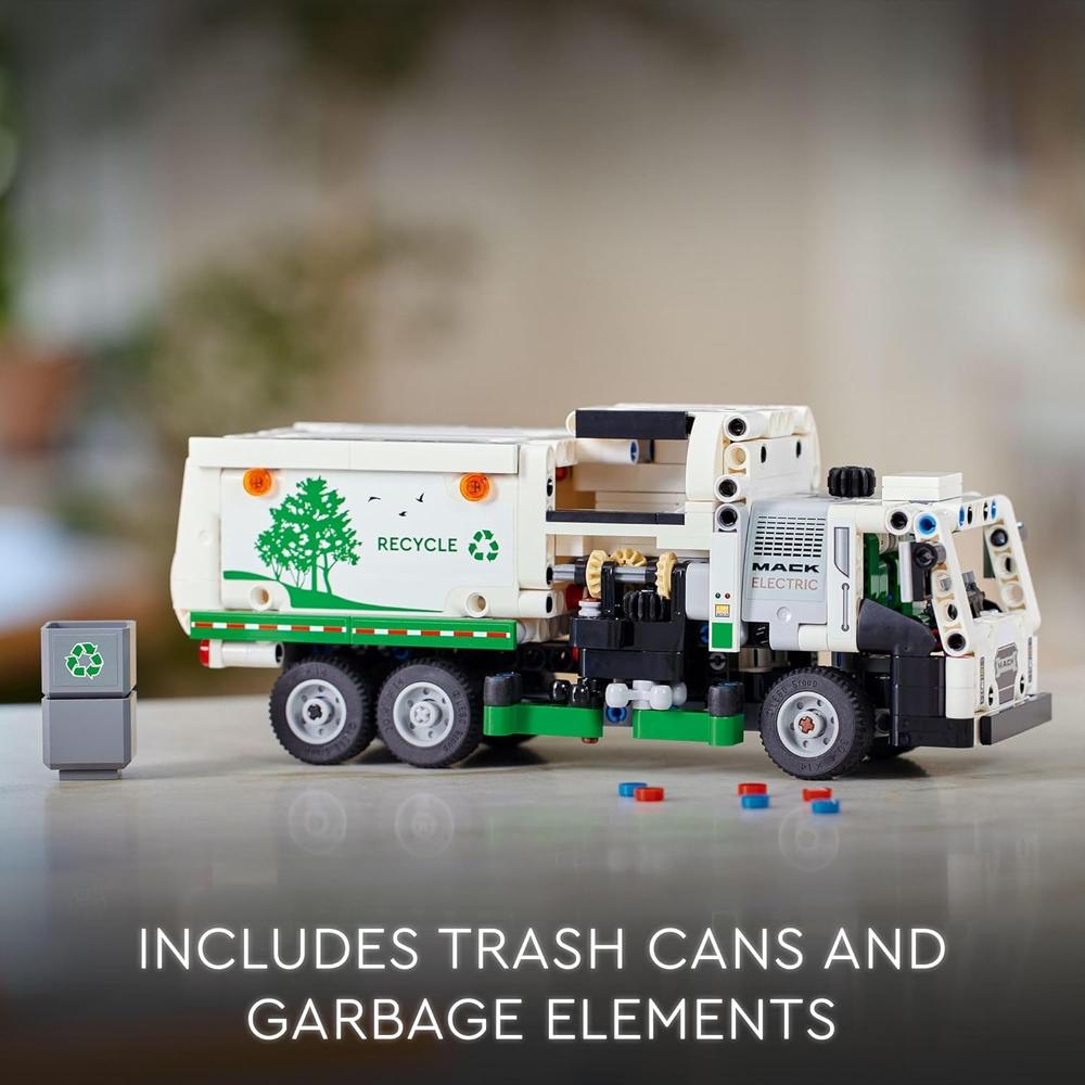LEGO TECHNIC CAMIÓN DE BASURA ELÉCTRICO MACK LR, JUGUETE DE CONSTRUCCIÓN PARA NIÑOS - 5