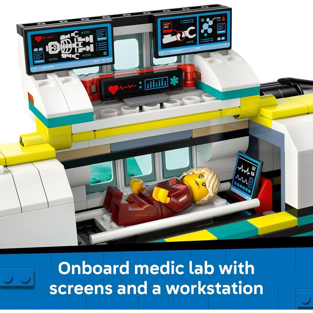 LEGO CITY AVIÓN AMBULANCIA AÉREA DE EMERGENCIA, CONSTRUCCIÓN Y JUEGO DE RESCATE - 4