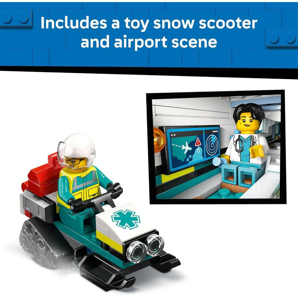 LEGO CITY AVIÓN AMBULANCIA AÉREA DE EMERGENCIA, CONSTRUCCIÓN Y JUEGO DE RESCATE - 5