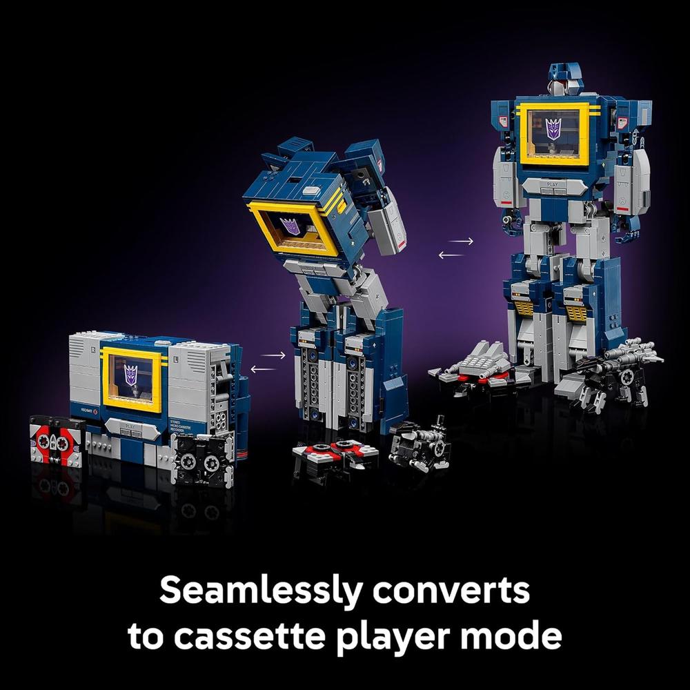 LEGO ICONS TRANSFORMERS SOUNDWAVE, CONSTRUCCIÓN CON RAVAGE Y LASERBEAK - 5