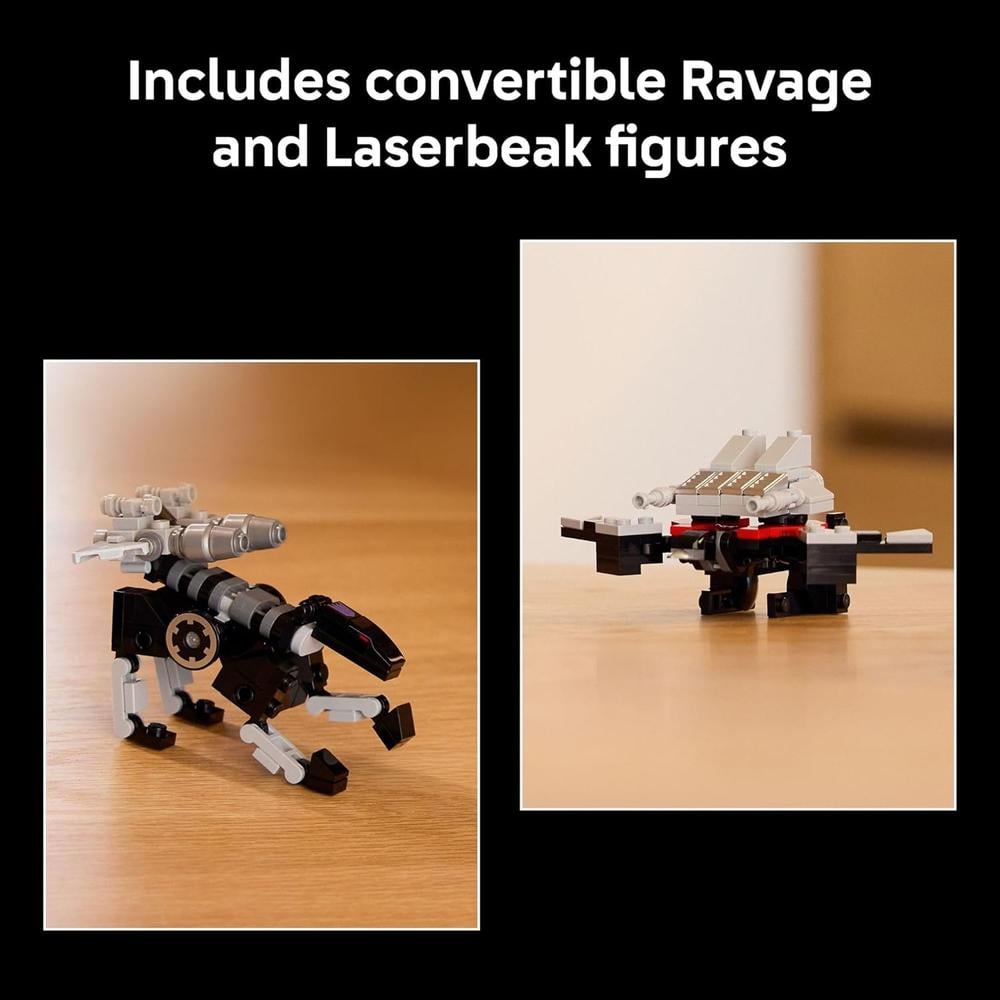 LEGO ICONS TRANSFORMERS SOUNDWAVE, CONSTRUCCIÓN CON RAVAGE Y LASERBEAK - 6