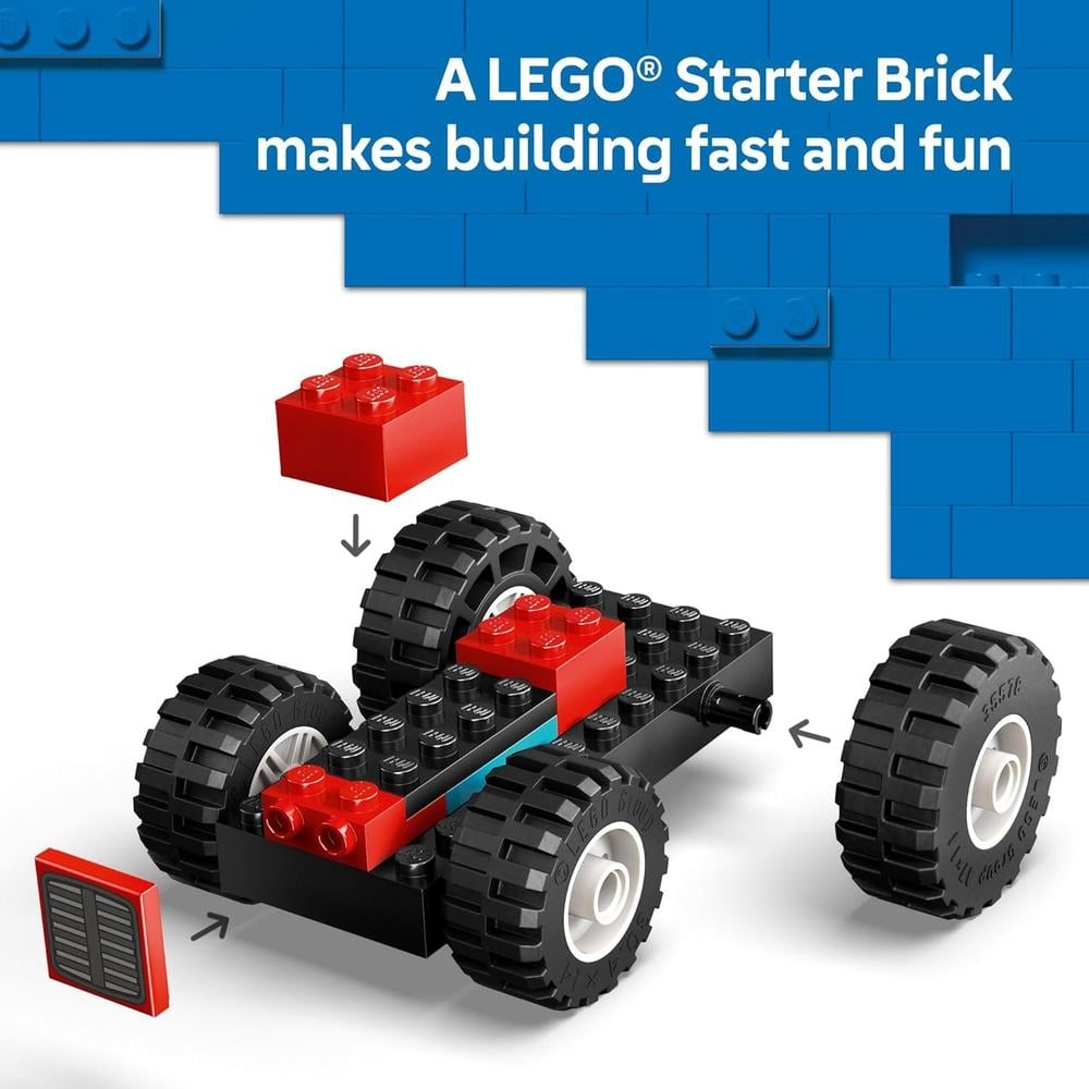 LEGO CITY TRACTOR ROJO DE GRANJA CON REMOLQUE Y OVEJA, JUGUETE EDUCATIVO - 3