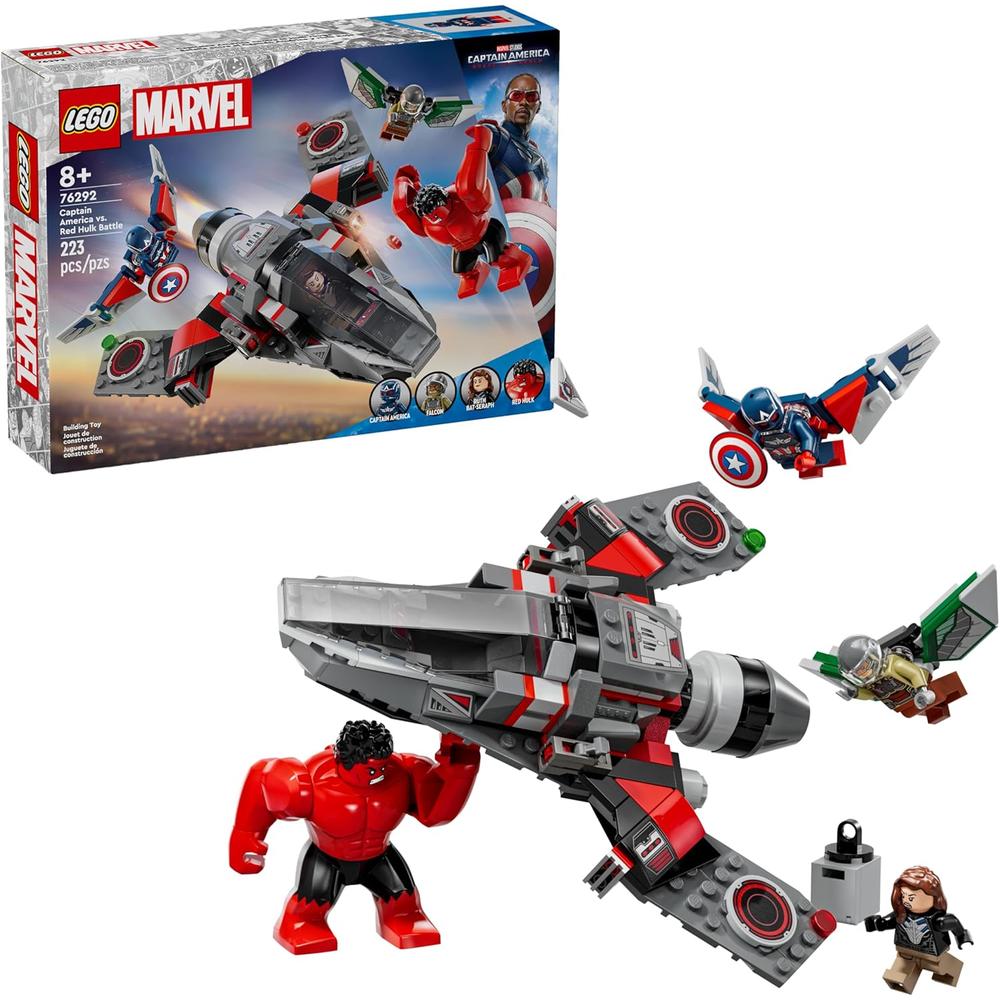 LEGO MARVEL BATALLA CAPITÁN AMÉRICA VS HULK ROJO CON MINIFIGURAS - 1