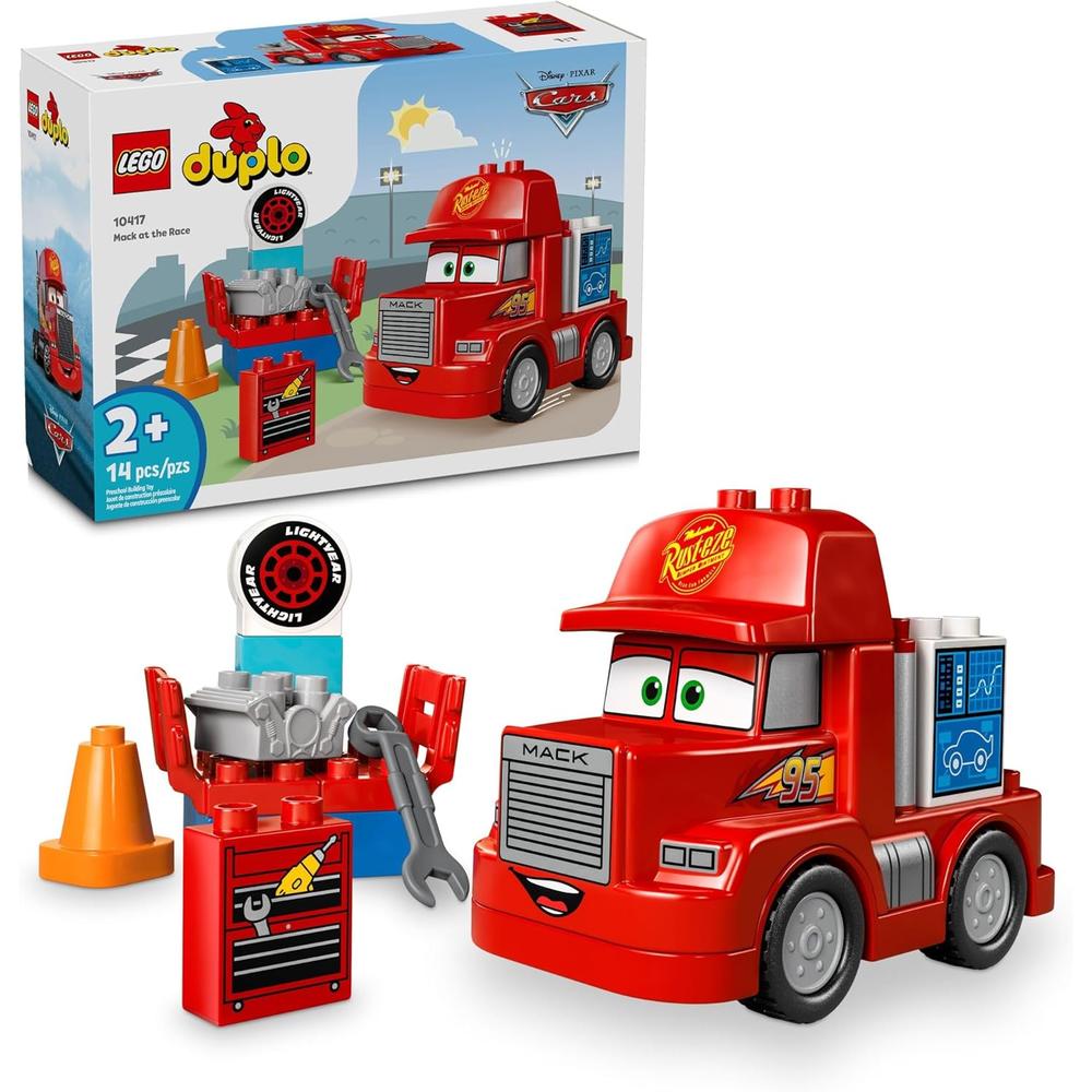 LEGO DISNEY PIXAR MACK EN LA PISTA DE CARRERAS, SET EDUCATIVO PARA NIÑOS - 1