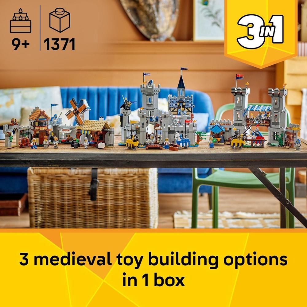 LEGO CREATOR 3 EN 1 CASTILLO MEDIEVAL CON CABALLERO Y CABALLO, BLOQUES - 2
