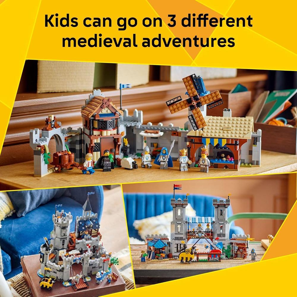 LEGO CREATOR 3 EN 1 CASTILLO MEDIEVAL CON CABALLERO Y CABALLO, BLOQUES - 3