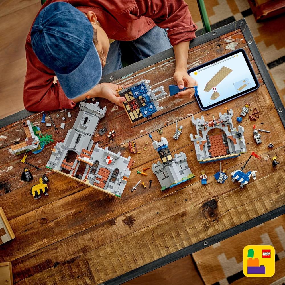 LEGO CREATOR 3 EN 1 CASTILLO MEDIEVAL CON CABALLERO Y CABALLO, BLOQUES - 6