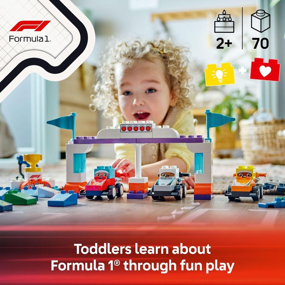 LEGO DUPLO TOWN F1 COCHES DE CARRERAS Y PILOTOS, SET DE CONSTRUCCIÓN PREESCOLAR - 2