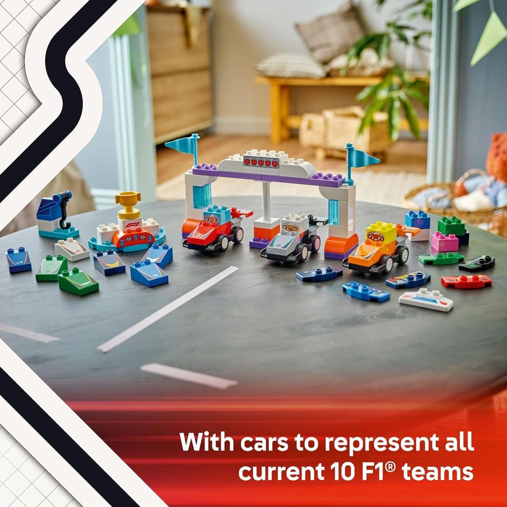 LEGO DUPLO TOWN F1 COCHES DE CARRERAS Y PILOTOS, SET DE CONSTRUCCIÓN PREESCOLAR - 5
