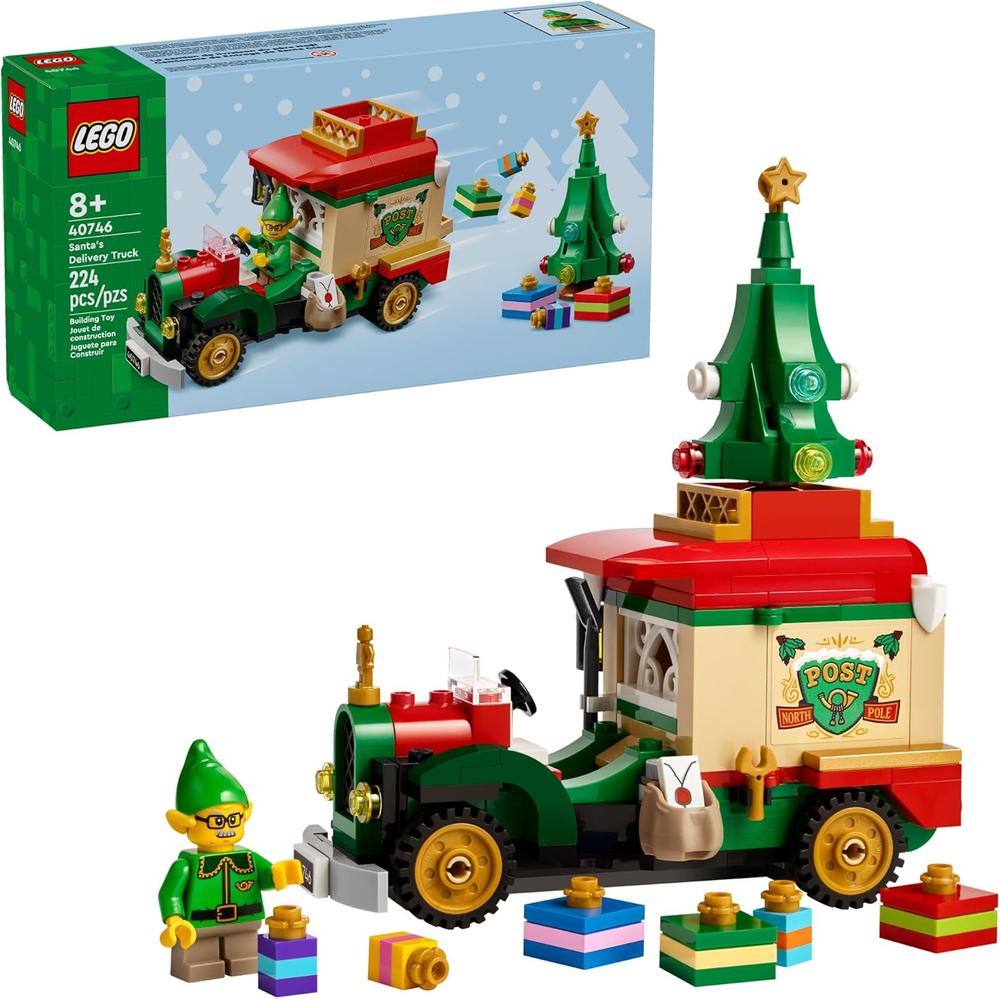 LEGO CAMIÓN DE REPARTO DE PAPÁ NOEL, JUGUETE DE CONSTRUCCIÓN NAVIDEÑO - 1