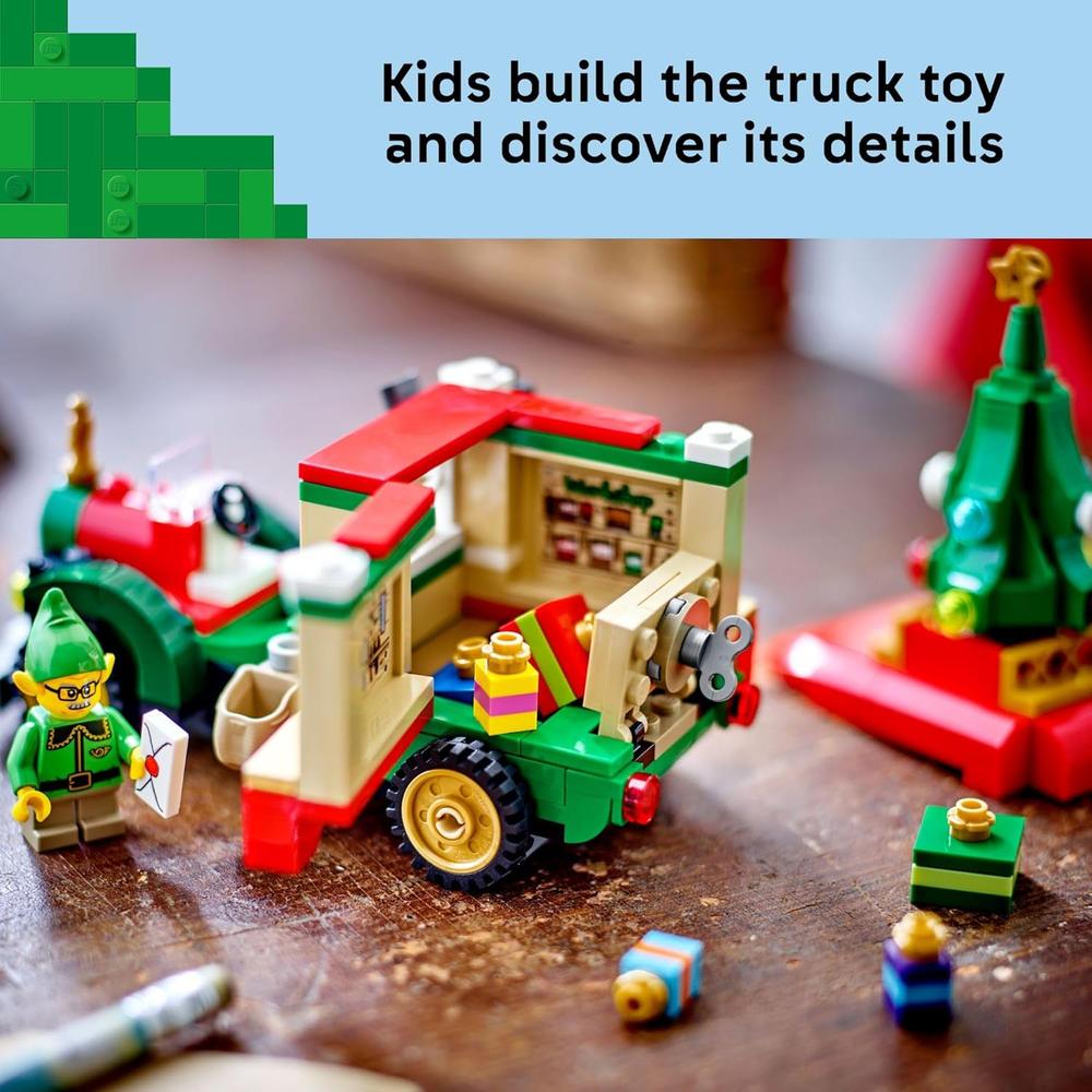 LEGO CAMIÓN DE REPARTO DE PAPÁ NOEL, JUGUETE DE CONSTRUCCIÓN NAVIDEÑO - 4