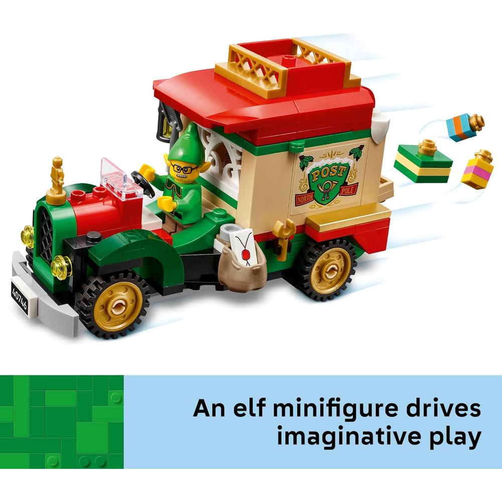 LEGO CAMIÓN DE REPARTO DE PAPÁ NOEL, JUGUETE DE CONSTRUCCIÓN NAVIDEÑO - 6